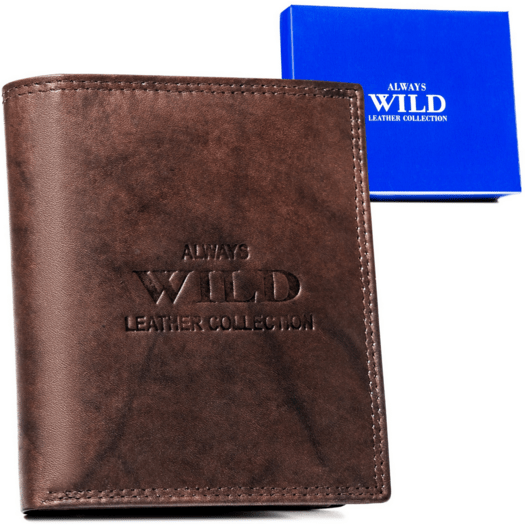 Leather wallet ALWAYS WILD AW-N890-MAL