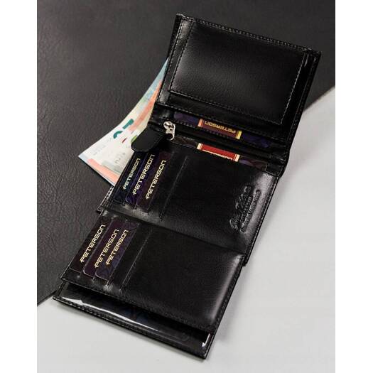 Leather wallet RFID PETERSON PTN 324-PR 2-1-1