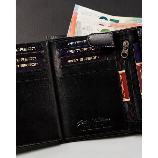 Leather wallet RFID PETERSON PTN 324-PR 2-1-1