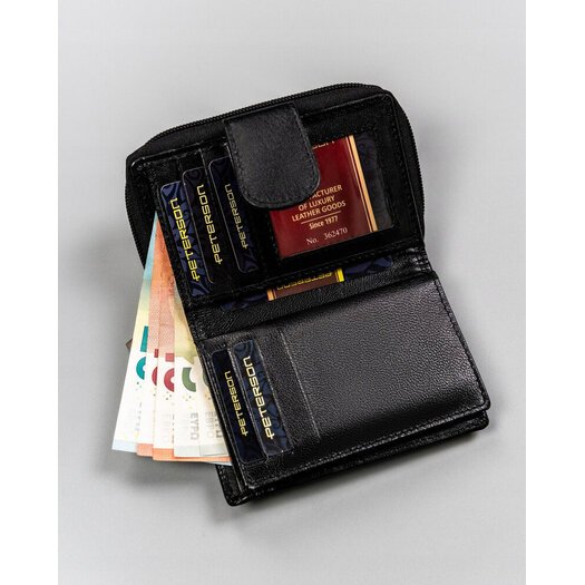 Leather wallet RFID PETERSON PTN RD-41-GCL