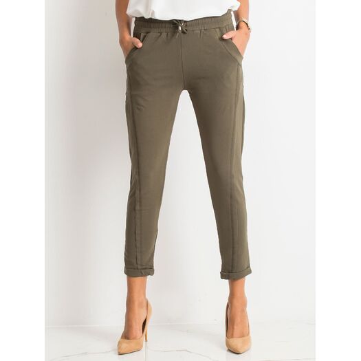 Spodnie dresowe-RV-DR-3589.08X-khaki