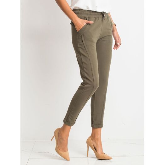 Spodnie dresowe-RV-DR-3589.08X-khaki