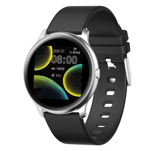 Išmanusis laikrodis SMARTWATCH G. Rossi SW010-13 silver/black (zg312m)