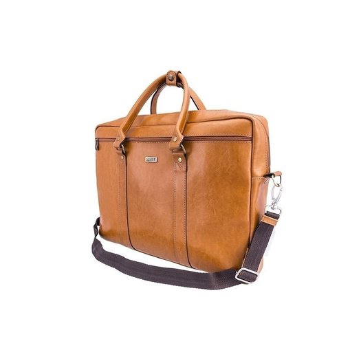 Cogniac leather shoulder laptop bag KILBRIDGE