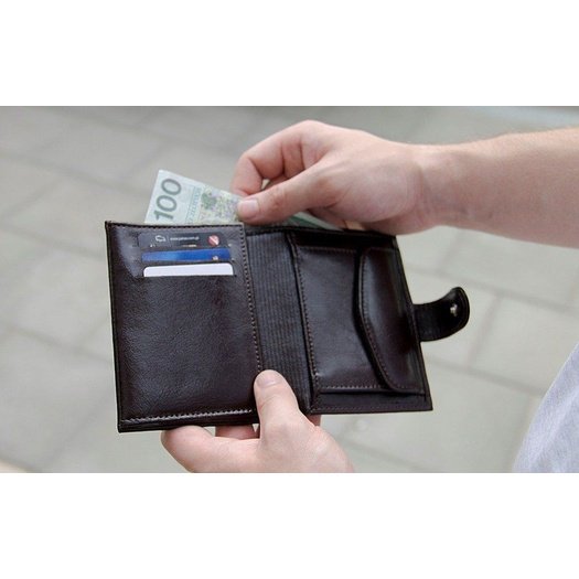 Elegant black leather wallet SOLIER SW01B