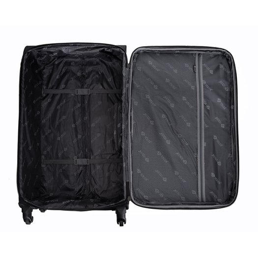 Medium soft luggage M Solier STL1316 black-red