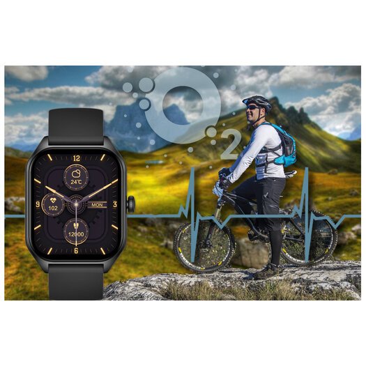 Išmanusis laikrodis unisex Rubicon RNCF03 - BLUETOOTH, ALWAYS ON DISPLAY (sr049e)