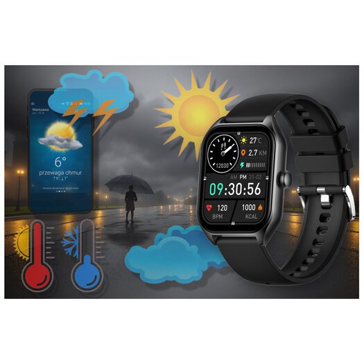 Išmanusis laikrodis unisex Rubicon RNCF03 - BLUETOOTH, ALWAYS ON DISPLAY (sr049e)