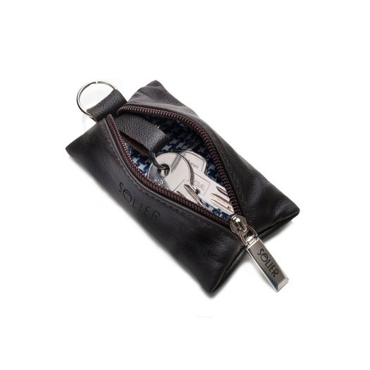 Leather men's key holder SOLIER SA18 BROWN