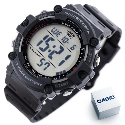 Laikrodis vyrams CASIO SPORT ILLUMINATOR AE-1500WH-1A+ dėžutė