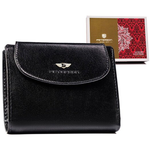 Leather wallet RFID PETERSON PTN 405-BO