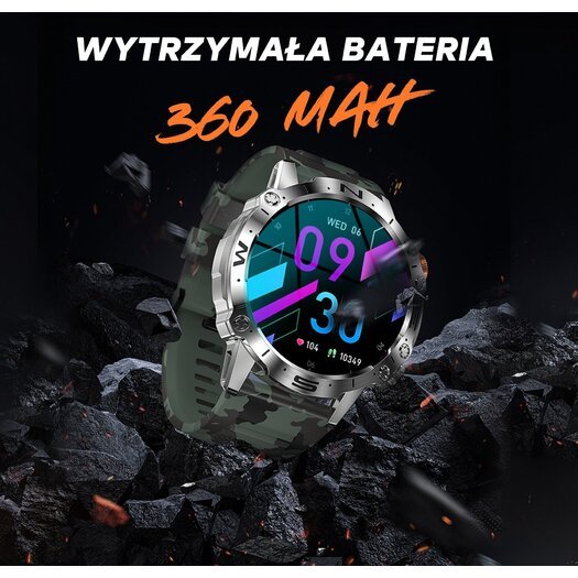 SMARTWATCH MĘSKI GRAVITY GT20-2 - AMOLED, DODATKOWY PASEK (sg024b)