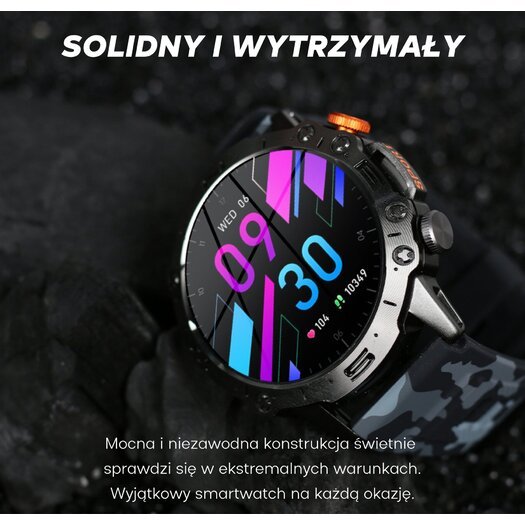 SMARTWATCH MĘSKI GRAVITY GT20-2 - AMOLED, DODATKOWY PASEK (sg024b)