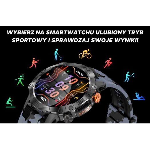 SMARTWATCH MĘSKI GRAVITY GT20-2 - AMOLED, DODATKOWY PASEK (sg024b)