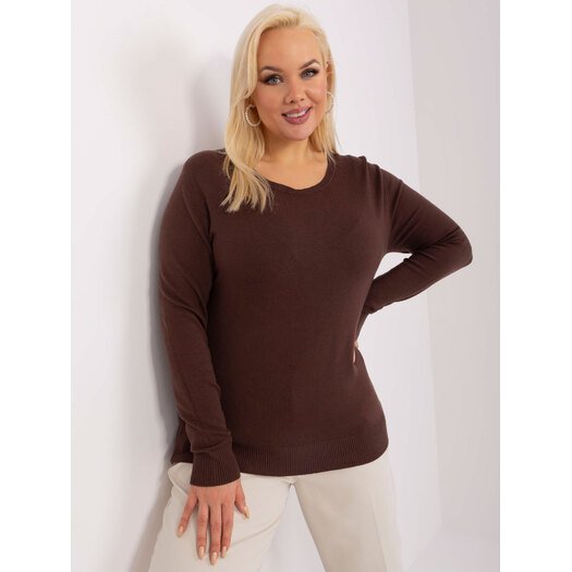 Sweter-PM-SW-PM-3006+1.11-ciemny brązowy