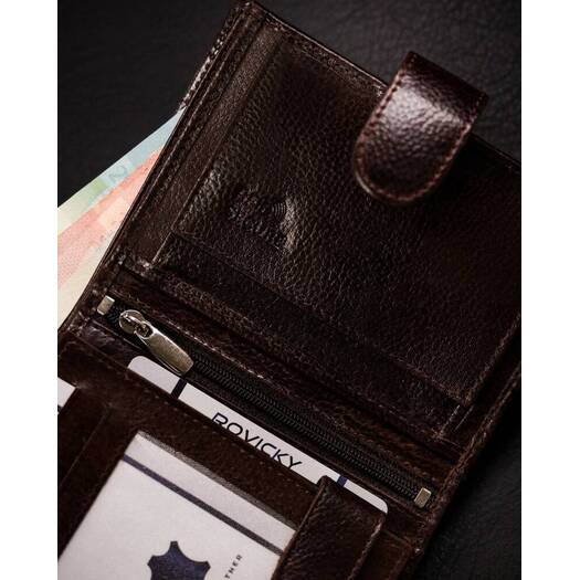 Leather wallet RFID ROVICKY N62L-RPVT-BL