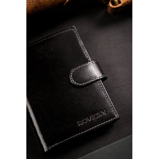 Leather wallet RFID ROVICKY N4L-RPVT-BL