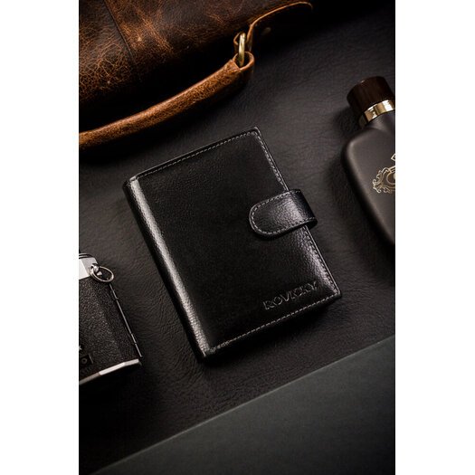 Leather wallet RFID ROVICKY N4L-RPVT-BL