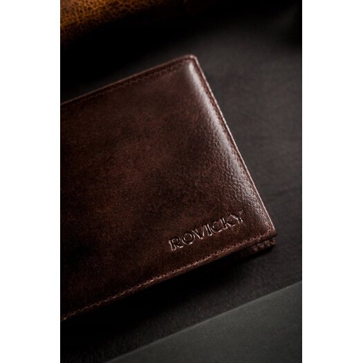 Leather wallet RFID ROVICKY N61L-RPVT-BL