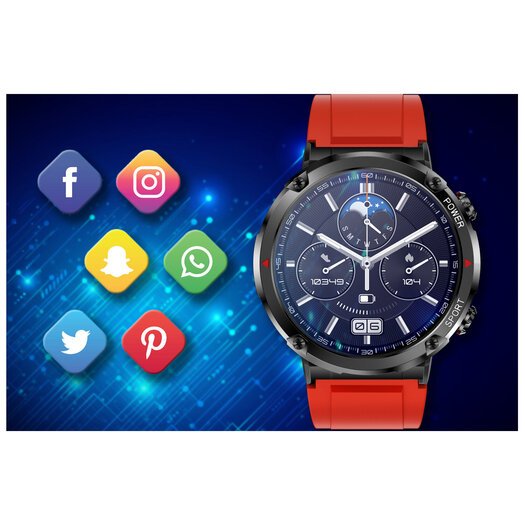 SMARTWATCH MĘSKI GRAVITY GT21-6 - BLUETOOTH CALL, DODATKOWY PASEK (sg025f)