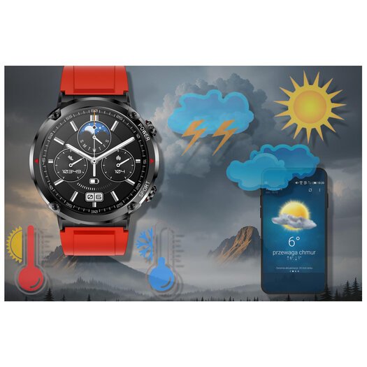 SMARTWATCH MĘSKI GRAVITY GT21-6 - BLUETOOTH CALL, DODATKOWY PASEK (sg025f)