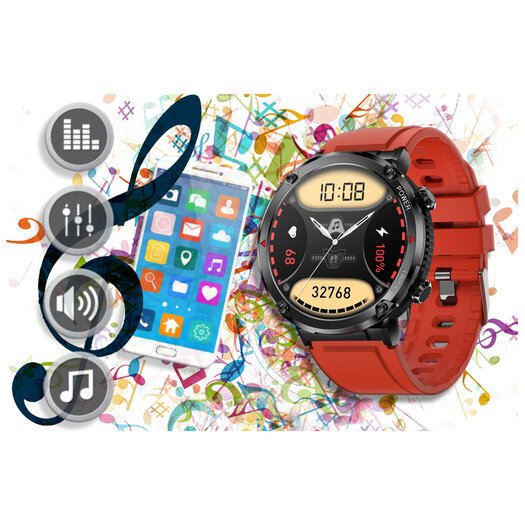 SMARTWATCH MĘSKI GRAVITY GT21-6 - BLUETOOTH CALL, DODATKOWY PASEK (sg025f)