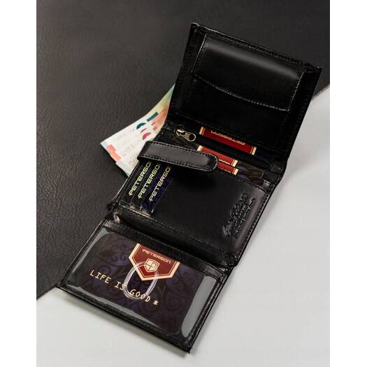 Leather wallet RFID PETERSON PTN 303.01