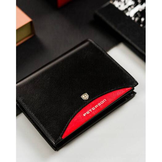 Leather wallet RFID PETERSON PTN 303.01