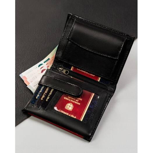 Leather wallet RFID PETERSON PTN 303.01