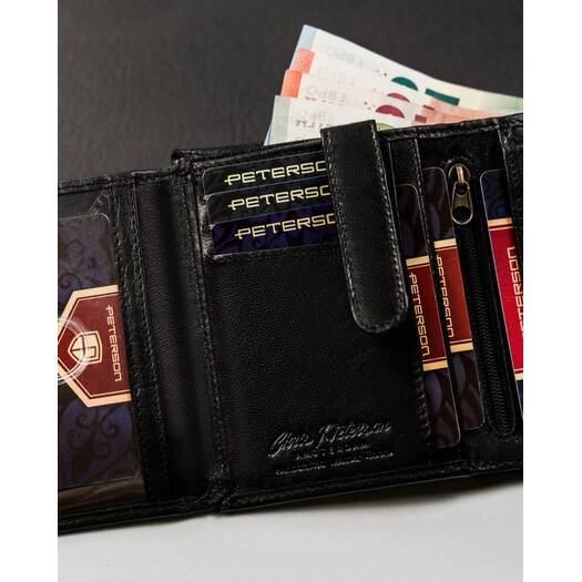 Leather wallet RFID PETERSON PTN 303.01