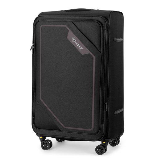 Large soft luggage L 26   Solier STL2240  black-brown