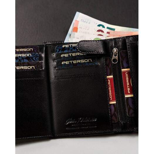 Leather wallet RFID PETERSON PTN 324Z-PR 2-1-1