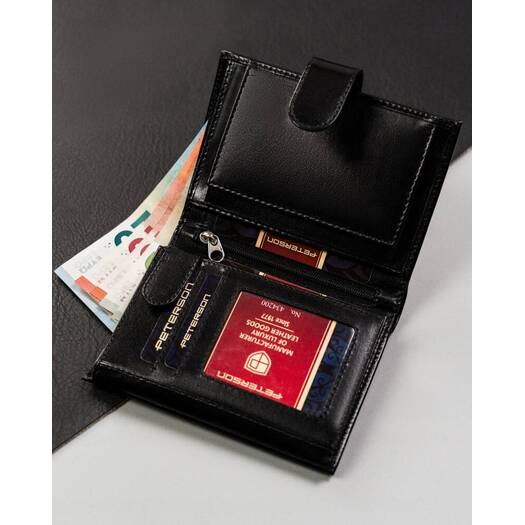 Leather wallet RFID PETERSON PTN 324Z-PR 2-1-1