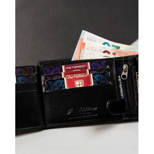 Leather wallet RFID PETERSON PTN 304-PR 2-1-1