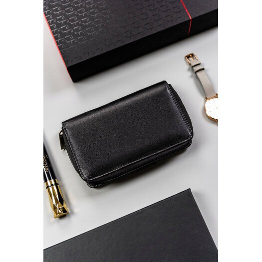 Leather wallet RFID PETERSON PTN RD-48-GCL