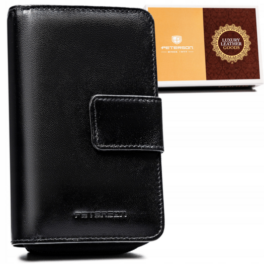 Leather wallet RFID PETERSON PTN RD-48-GCL