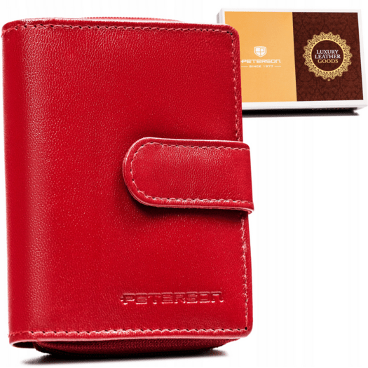 Leather wallet RFID PETERSON PTN RD-46-GCL