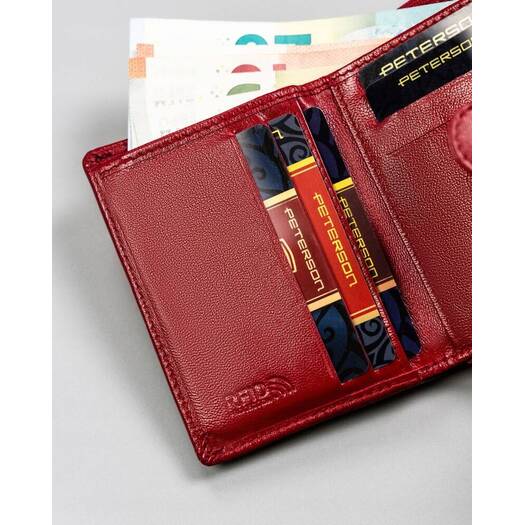 Leather wallet RFID PETERSON PTN RD-46-GCL