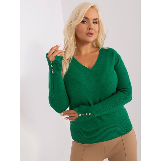 Sweter-PM-SW-PM-3817.07-ciemny zielony