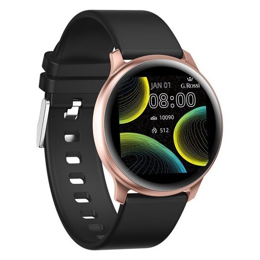 Išmanusis laikrodis SMARTWATCH G. Rossi SW010-14 rosegold/black (zg312n)