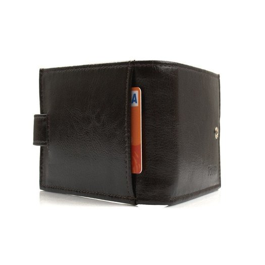 Elegant brown leather wallet SOLIER SW03