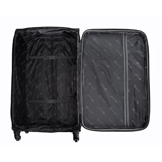 Large soft luggage L Solier STL1316 black-red