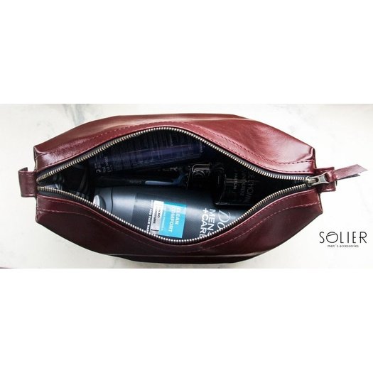 Elegant leather men's beauty bag SOLIER PERTH