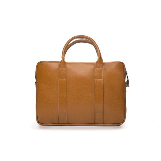 Cognac leather shoulder laptop bag SL20 EDYNBURG