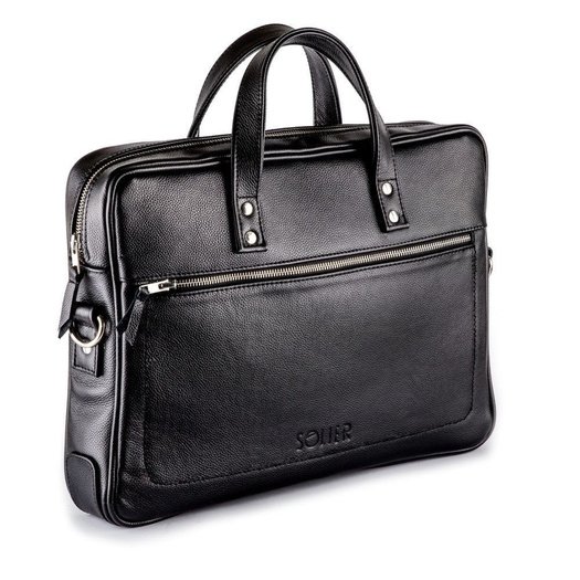 GENUINE LEATHER SHOULDER BAG SL04 WATERFORD BLACK