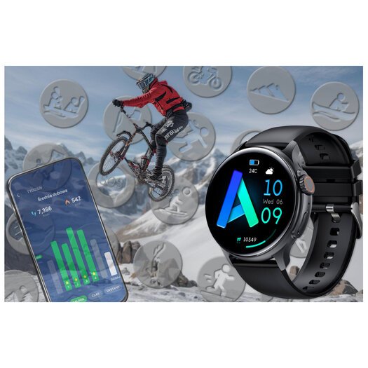 Išmanusis laikrodis unisex Rubicon RNCF12 - BLUETOOTH CALL,  (sr056a)