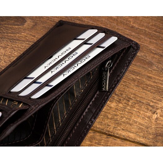 Leather wallet RFID ROVICKY CPR-022-BAR