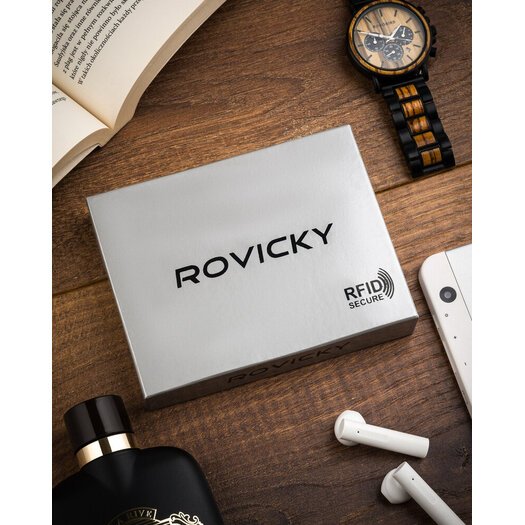 Leather wallet RFID ROVICKY CPR-022-BAR