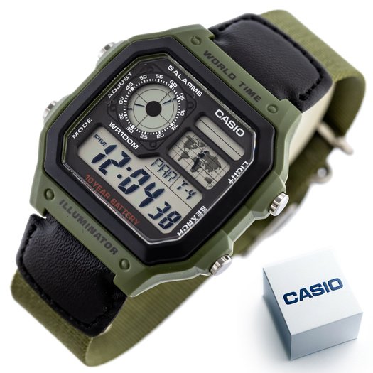 ZEGAREK MĘSKI CASIO AE-1200WHB-3B + BOX