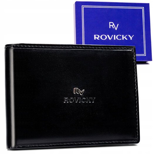 Leather wallet RFID ROVICKY RV-7870-BCA